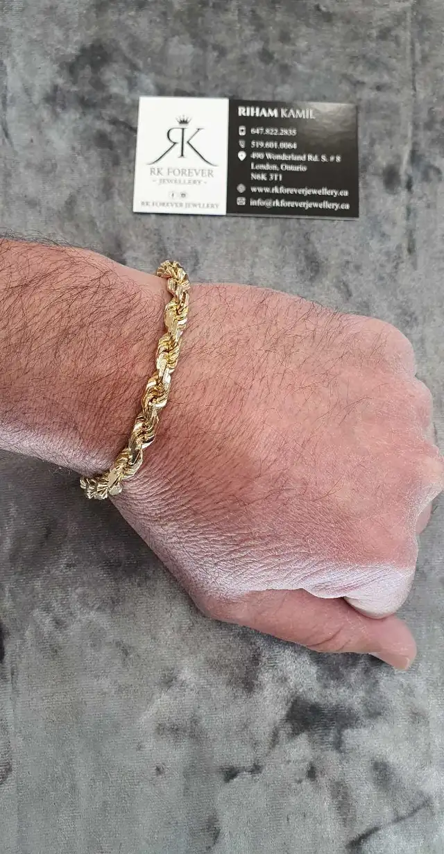 10k yellow gold bracelet #369_5 - Photo 9