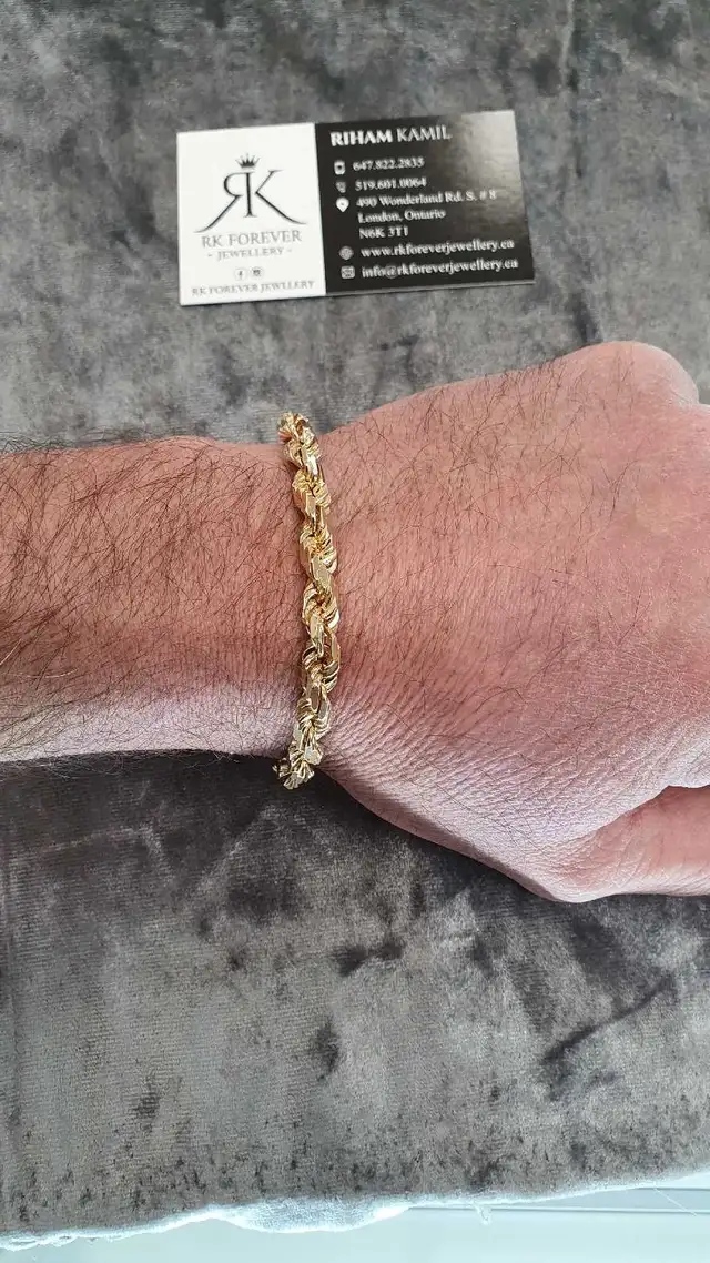 10k yellow gold bracelet #369_5 - Photo 10