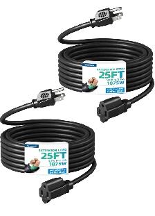 Dewenwils 25FT Heavy-Duty Extension Cord