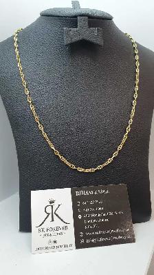 10k Two tones gold chain #370_8