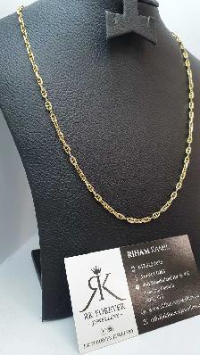 10k Two tones gold chain #370_8 - Photo 3