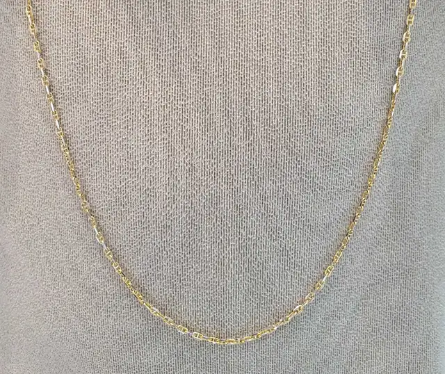 10k Two tones gold chain #370_8 - Photo 7