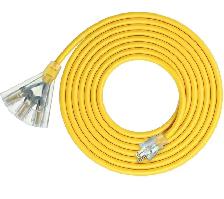 Dewenwils 15FT Heavy-Duty 12/3 Extension Cord – Triple Tap