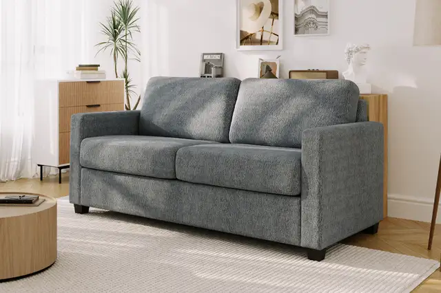 PULL-OUT PREMIUM SOFA BED WITH POCKET COIL MATTRESS ( GREY) - Photo 3