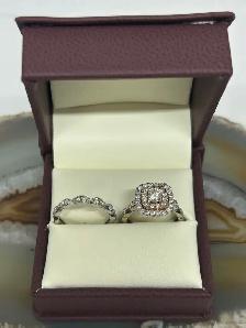 Double Halo Cusion Cut & Milgrain Marq Band - Photo 2