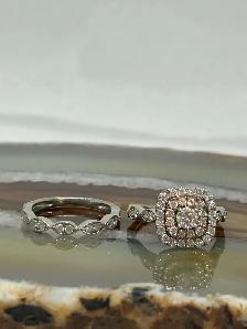 Double Halo Cusion Cut & Milgrain Marq Band - Photo 4