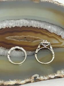 Double Halo Cusion Cut & Milgrain Marq Band - Photo 5