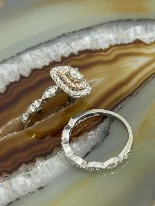 Double Halo Cusion Cut & Milgrain Marq Band - Photo 6