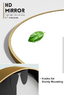 Set of 2 Metal Arch Wall Mirrors - Photo 4