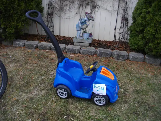 blue toy push car