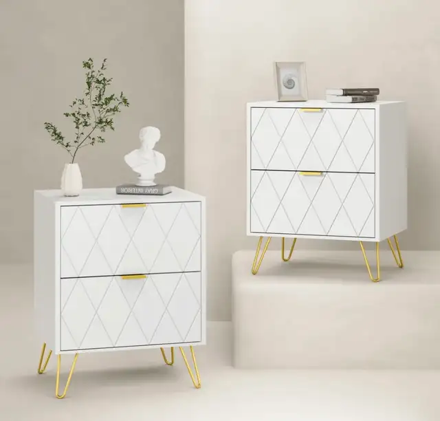 Modern 2-Drawer Nightstand