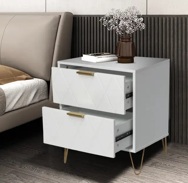 Modern 2-Drawer Nightstand - Photo 2