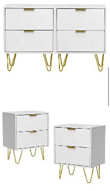 Modern 2-Drawer Nightstand - Photo 4