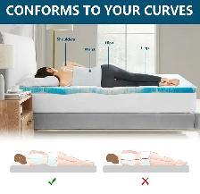 SakuraHome King Memory Foam Mattress Topper - Photo 4