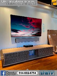 INSTALLATION TV AU MUR SUPPORT MURAL TÉLÉVISION MURALE TV WALL - Photo 10