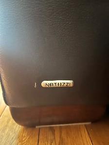 Natuzzi Italian Leather Couch, chair and ottoman