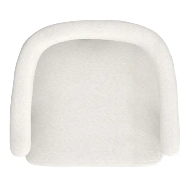 Scarlet Dining/Lounge Chair, Set of 2 in Ivory Fabric and Black - Photo 7