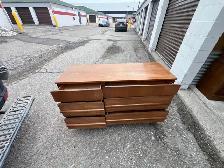 Free delivery used antique Wooden Dresser with 6 Drawers - Photo 8