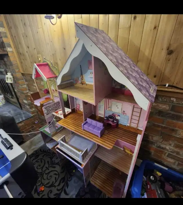 Doll house, foos ball, air hockey table