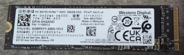 WD SN730 256GB NVMe SSD – FAST BOOT DRIVE – TESTED – $20