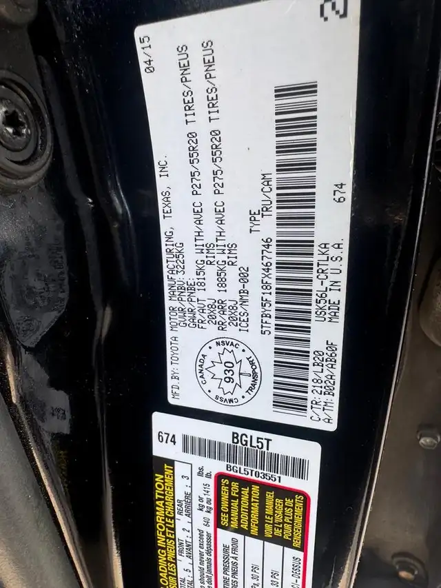 2015 Toyota Tundra Limited, DRIVES WELL, REBUILT TITLE, AS IS SP - Photo 17