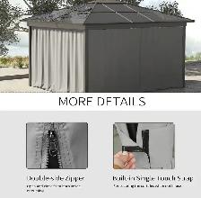 Outsunny 10’ x 10’ Gazebo Privacy Curtain Set - Photo 5