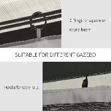 Outsunny 10’ x 10’ Gazebo Privacy Curtain Set - Photo 6