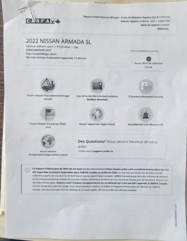 2022 Nissan Armada SL 51 350 KM V8 5.6L - Photo 51