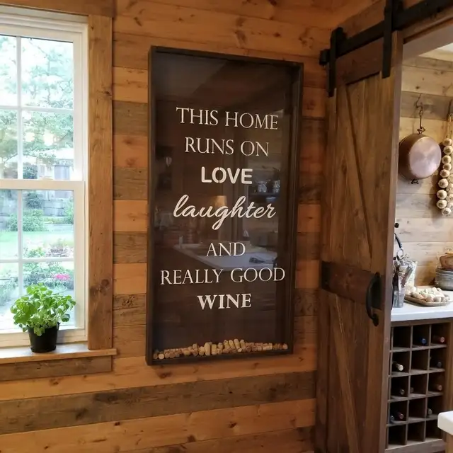 Boîte en bois élégante pour bouchons de vin - Idéale comme déco - Photo 4