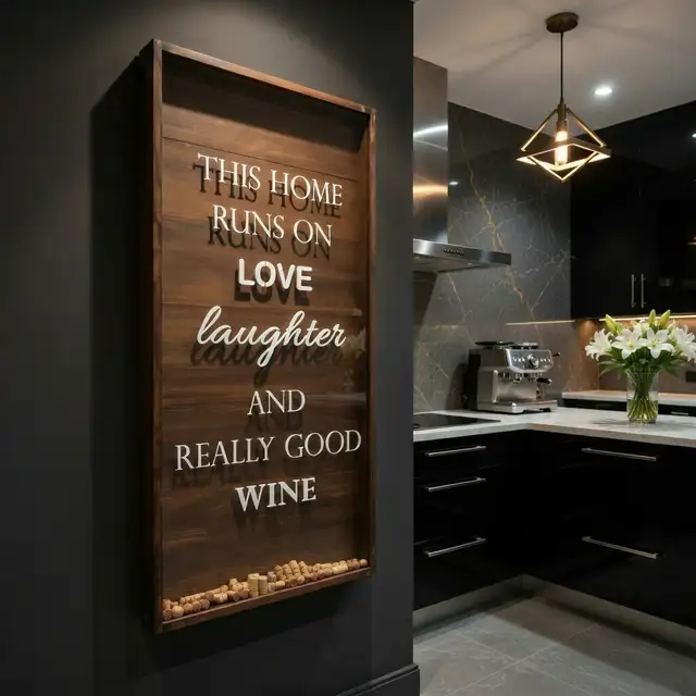 Boîte en bois élégante pour bouchons de vin - Idéale comme déco - Photo 7