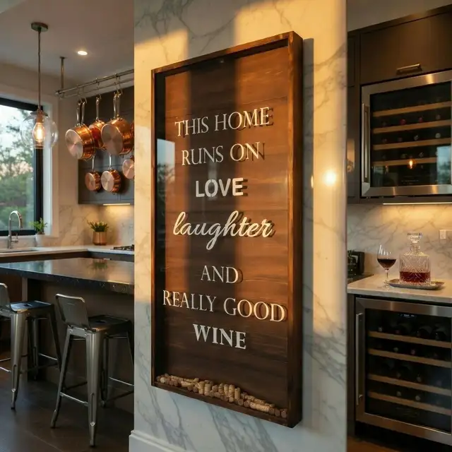 Boîte en bois élégante pour bouchons de vin - Idéale comme déco - Photo 8