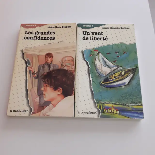 2ROMANS NEUFS JEUNESSE:GRANDE CONFIDENCES VENT DE LIBERTÉ$5.00CH