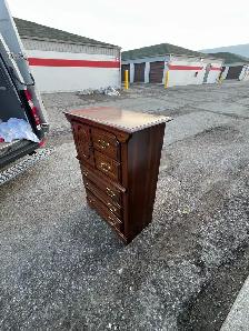 Free delivery used Dark Wood Dresser with Cabinet and Drawers - Photo 2