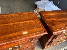 Free delivery used Pair of Wooden Nightstands - Photo 5