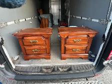 Free delivery used Pair of Wooden Nightstands - Photo 9