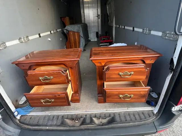 Free delivery used Pair of Wooden Nightstands - Photo 10