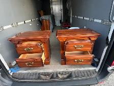 Free delivery used Pair of Wooden Nightstands - Photo 10