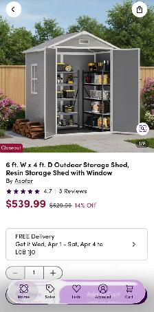 Outdoor Resin Storage Shed - Photo 9