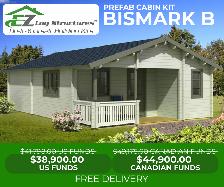 535 Sq Ft Log Cabin Kit – 2 Bed – Plans & Delivery Included