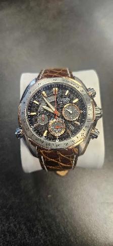 Citizen Eco-Drive Wrist Watch with Crocodile Strap