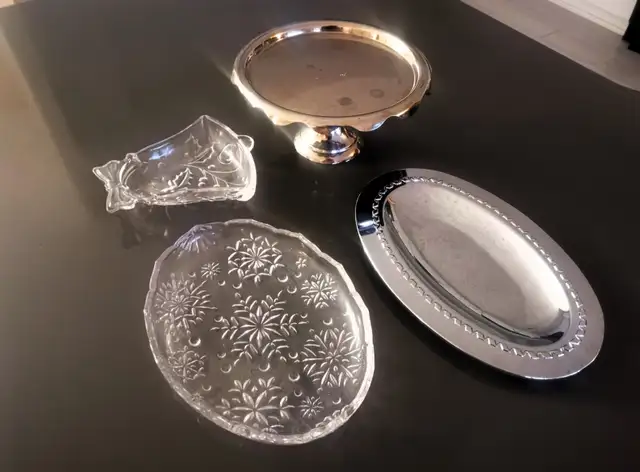 Metal and Glass Trays ( 4 pieces ) - Photo 2