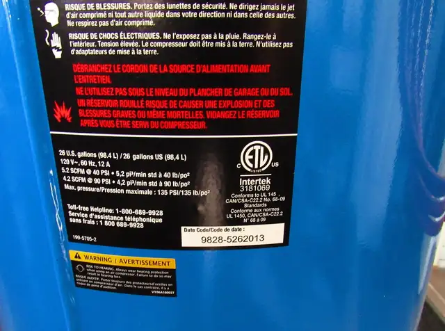 26 gallon compressor with framing nailer kit - Photo 4