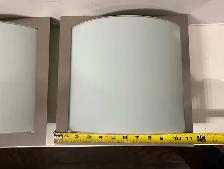 S/S base Glass Ceiling Lights, excellent condition, 2 only $5 - Photo 2