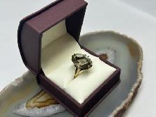10k yellow gold Smokey Quartz Ring