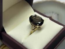 10k Yellow Gold Brown Topaz Ring