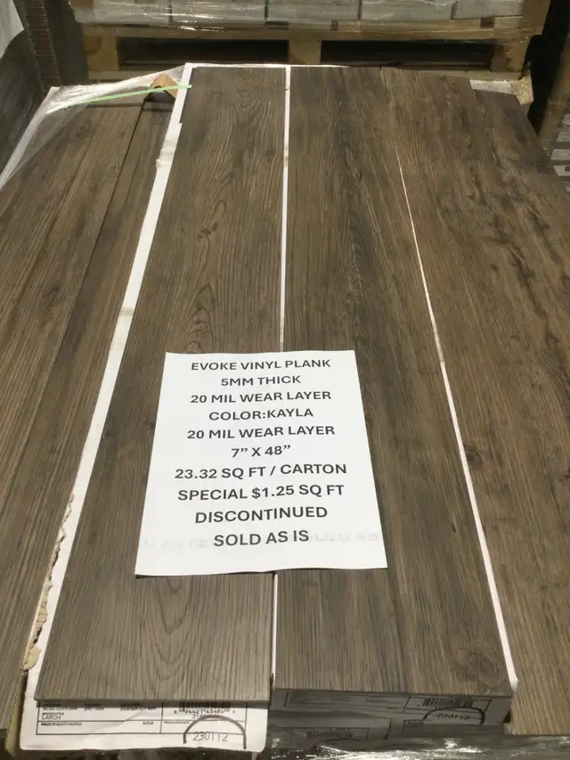 GLUE DOWN VINYL PLANK BLOW OUT STARTING @ $0.80 sq ft