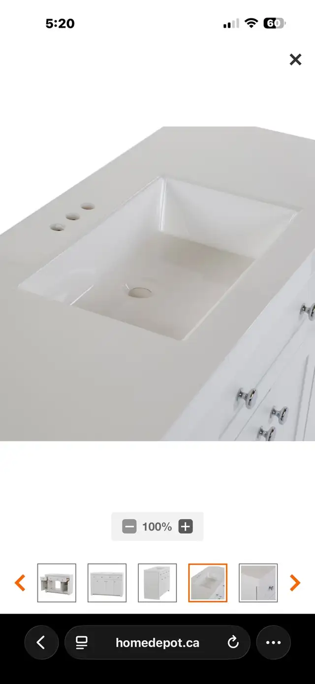 48.5' Cultured Marble Countertop/ Rectangular Sink
