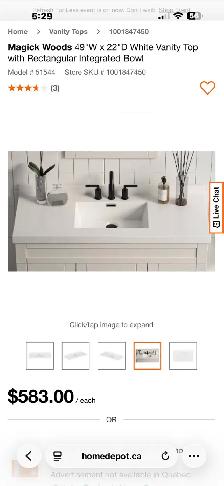 48.5' Cultured Marble Countertop/ Rectangular Sink - Photo 6