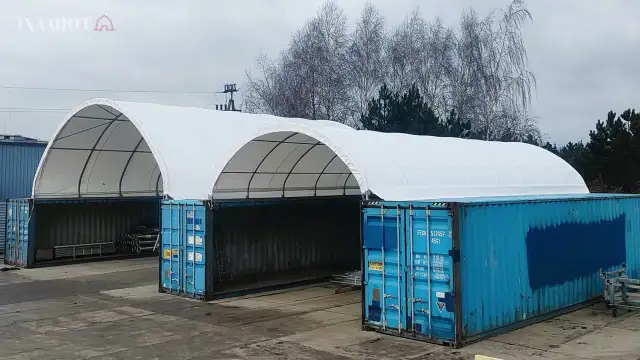 20’x40’x6.5’ Container Shelter C2040 – Heavy Duty Cover - Photo 3