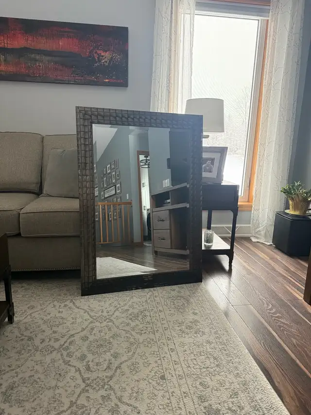 42.5" X 30.5" Framed, beveled mirror